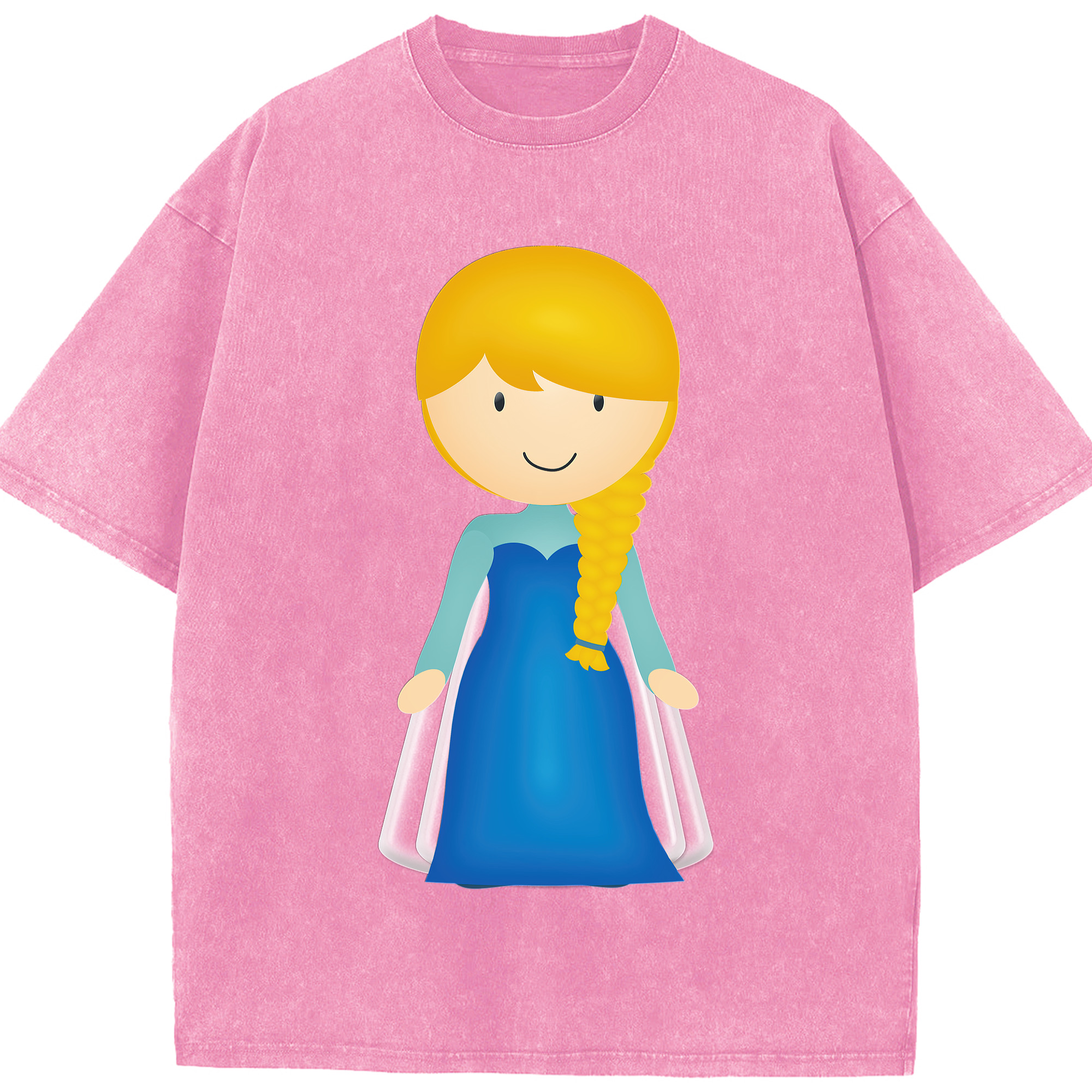 （画像用） アナと雪の女王 アンナ エルサ Frozen Anna Elsa 綿100% ヴィンテージ風 半袖Tシャツ（フロントプリント）